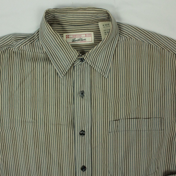VINTAGE Levi's Button Up Shirt M 38/40 Striped - Picture 5 of 8